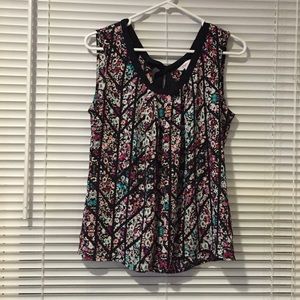 Sheer floral tank