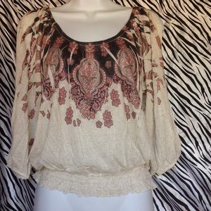 Boho Open shoulder top