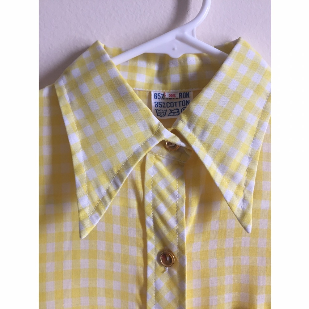 Yellow vintage gingham shirt