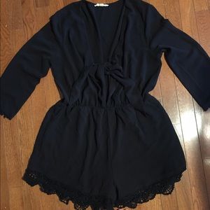 Black Romper with lace