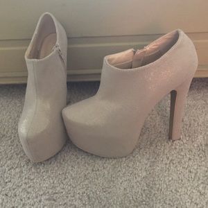 Paper Fox gold platform booties.