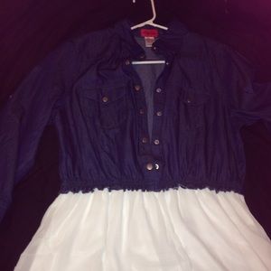 Cute Jean and sheer dress