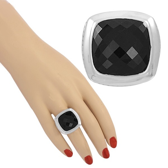 David Yurman Jewelry - DAVID YURMAN Sterling Silver 20mm Onyx Ring