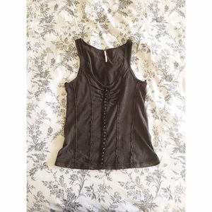 Free People Embellished Racerback Tank
