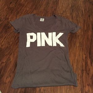 Gray v neck PINK