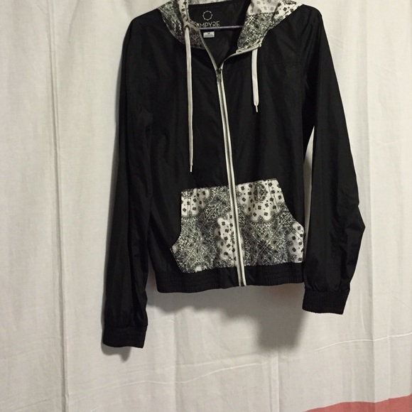 Black and white paisley windbreaker
