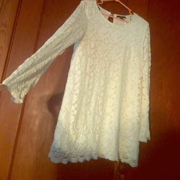 White Lace Shift Dress