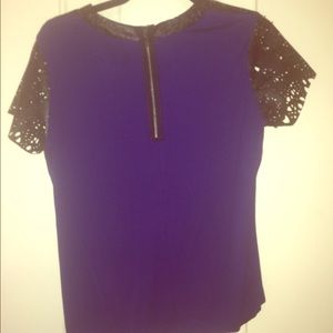 Nicole Miller Artelier faux leather top