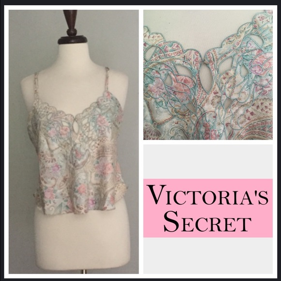 Victoria's Secret vintage Pink Crop Top Floral