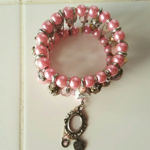 Hand made saftypin bracelet