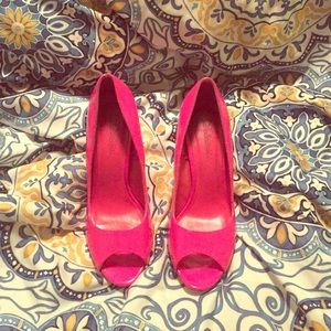 Pink Open Toe Heels!
