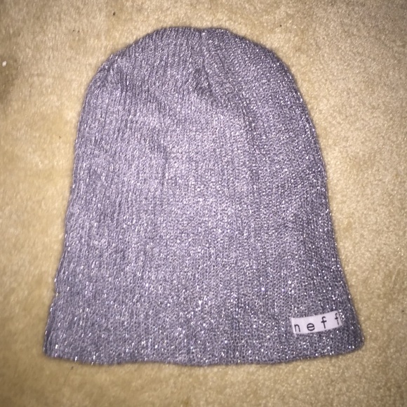 NEFF sparkly grey beanie