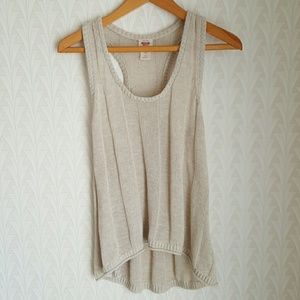 NWOT taupe racer back top