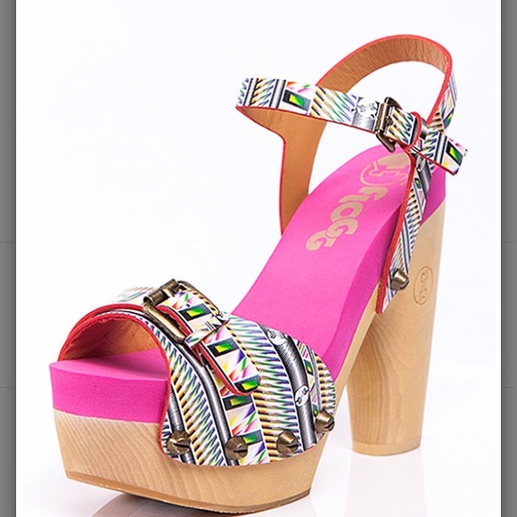 Flogg Pink Cassie Leather platform