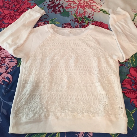 Angel crochet front sweater