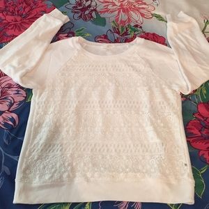Angel crochet front sweater