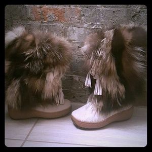Real Rabbit Fur Boots