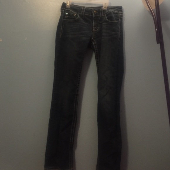 Size 26 , Straight Cut Miss Me Jeans - Picture 3 of 4