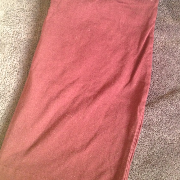 Burgundy Pencil Skirt - Picture 2 of 3