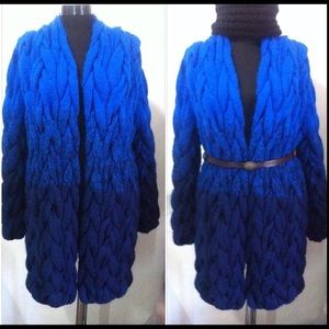 SOLD🔴🔴🔴Handmade chunky cardigan. Length 85 cm.