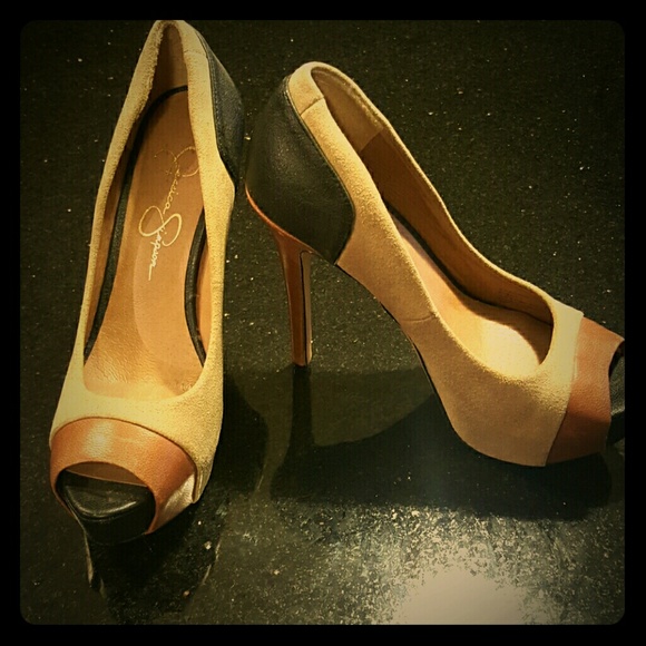 Jessica Simpson open toe heels