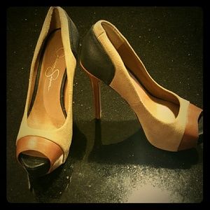 Jessica Simpson open toe heels