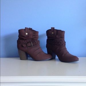 Brown Heeled Booties