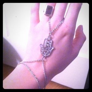 Hamsa Hand - Hand of Fatima Ring-Bracelet NWOT