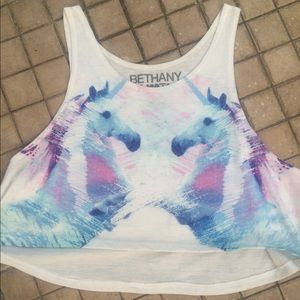Unicorn crop top