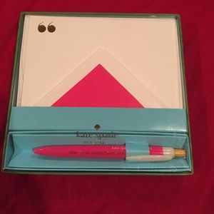 Kate spade pen and notecard set