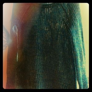 Mixed blues and greens sweater
