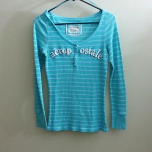 Blue Stripped Aeropostale Long-sleeve