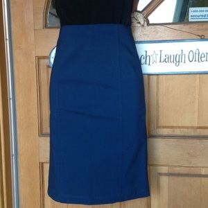 Dark Blue Pencil Skirt