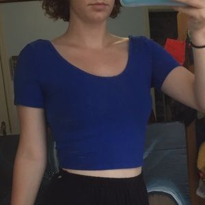 Royal Blue Crop Top
