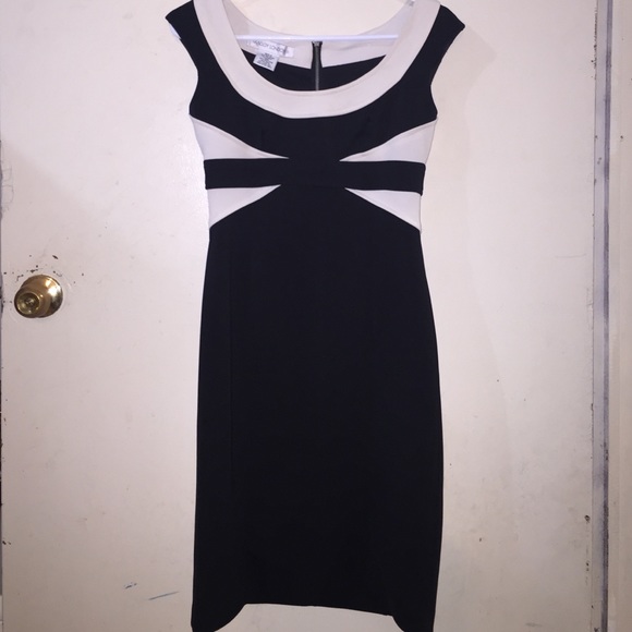 Black and white fitted sexy dress