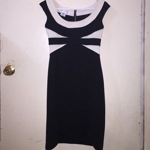 Black and white fitted sexy dress