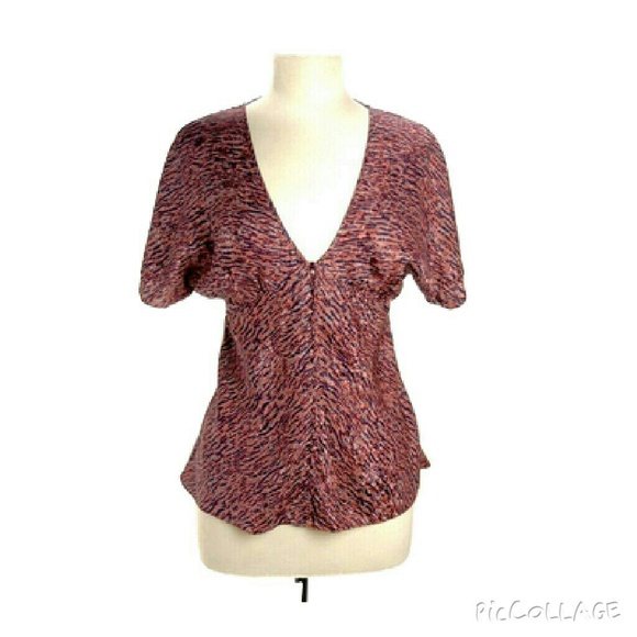 Elizabeth and James Silk Tie-Back Blouse, XS