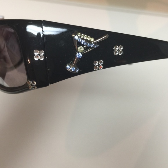 Rhinestone martini glass sunglasses