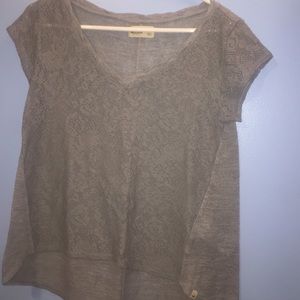 Hollister, lace-like patterned top.