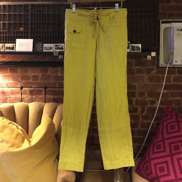 vintage anthro yellow hei hei trousers
