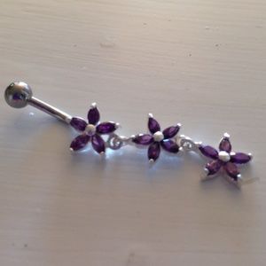 Sterling silver belly button ring