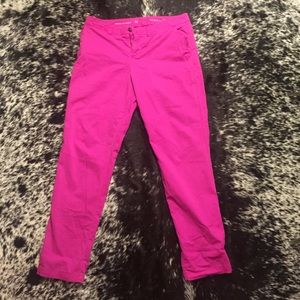 Pink Broken-In Straight Khakis by Gap Pant