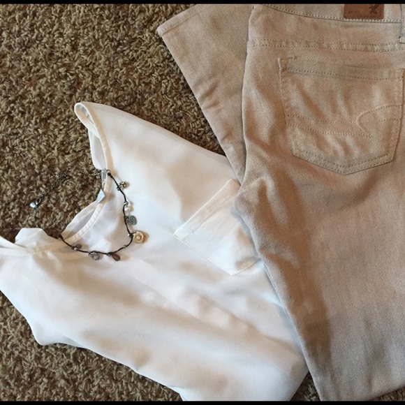Sheer white blouse