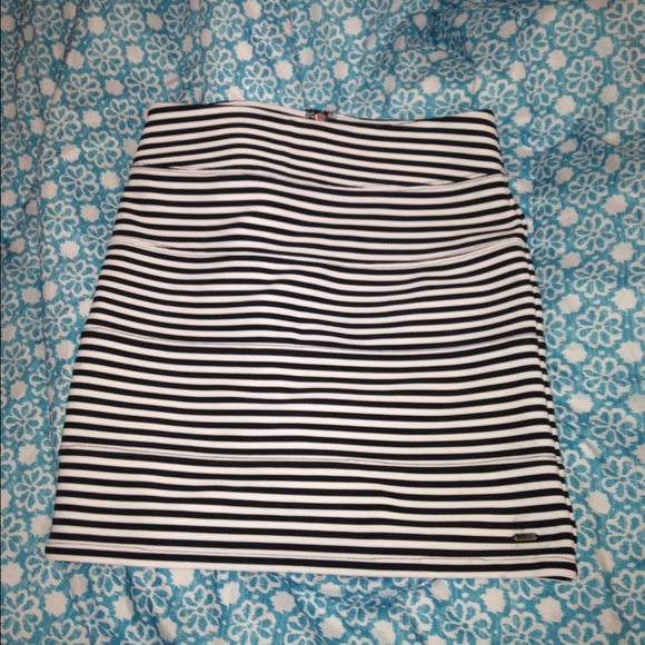 Victoria's Secret black and white stripped skirt