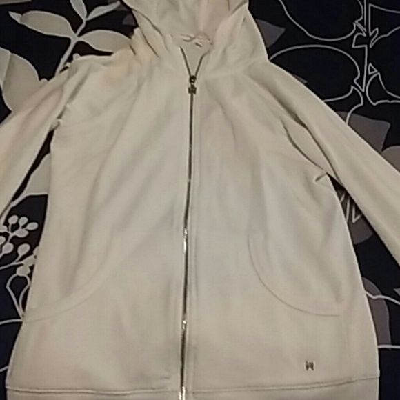 White zip up jacket