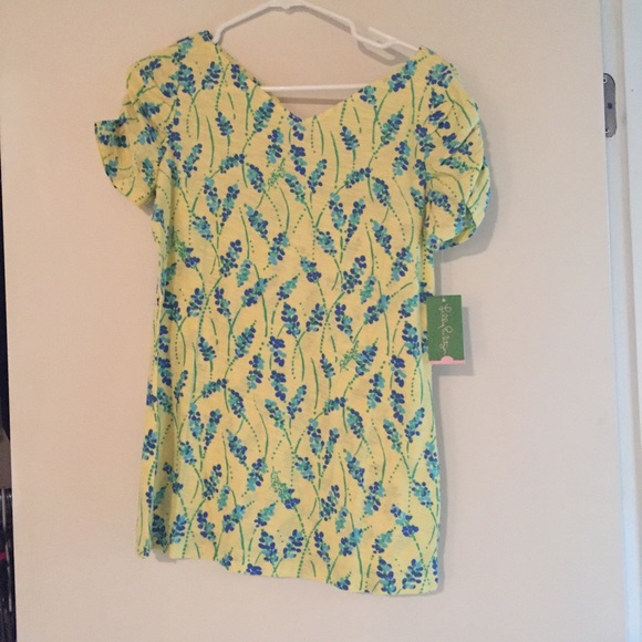 Lilly Pulitzer Leila top Starfruit Yellow Grass