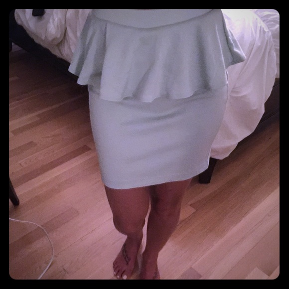 Light blue peplum forever 21 skirt