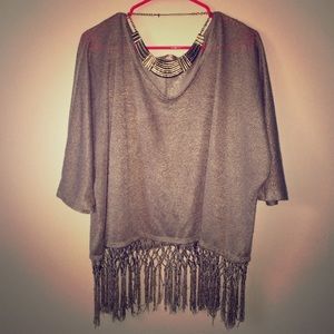 ❌SOLD❌Taupe Slouchy Dolman Top 💛💛💛