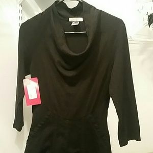 Knee length black dress