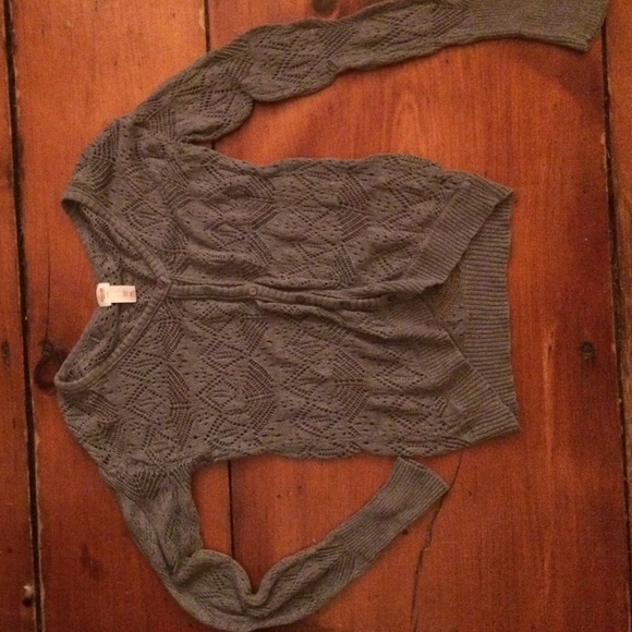 Grey crochet cardigan